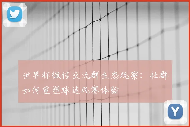 世界杯微信交流群生态观察：社群如何重塑球迷观赛体验